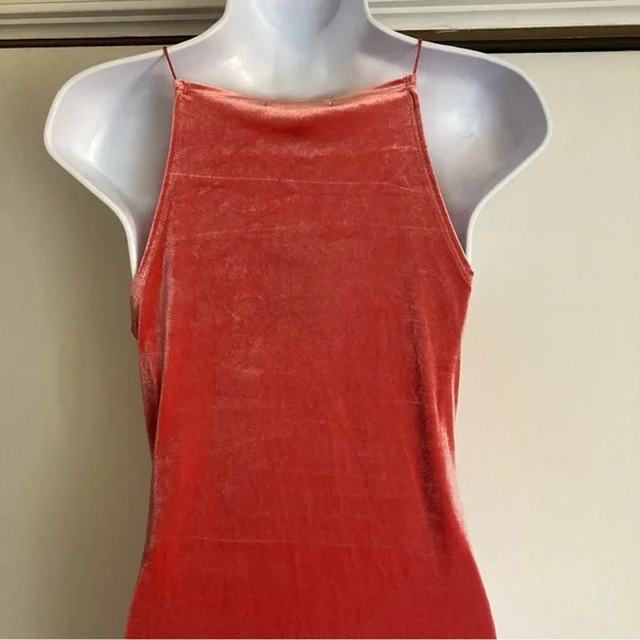 Forever 21 Rose Colored Velvet Bodycon Dress, NWT Sz M - Picture 9 of 11